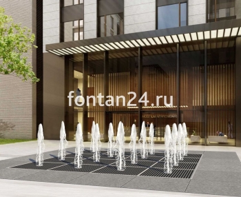 Пешеходный фонтанный комплект "Кубик-Рубик средний" 4x4 м